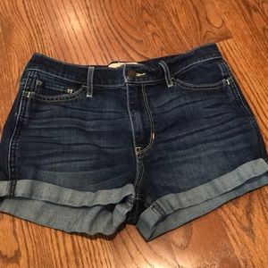 High waisted jean shorts